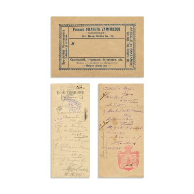 Două rețete farmaceutice și un plic, 1898 - 1911