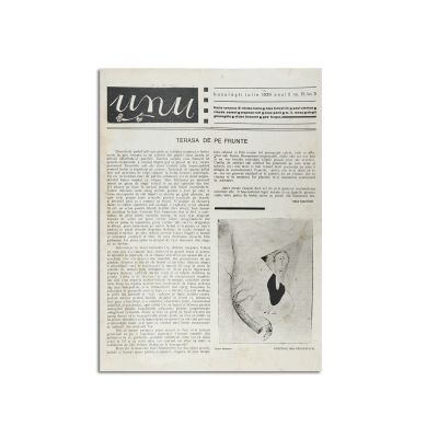 Publicația „UNU”, anul II, nr. 15, iulie 1929