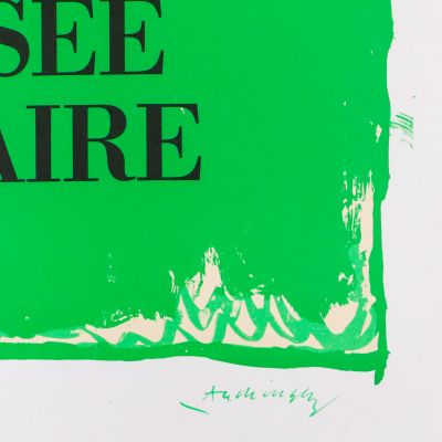 Afiș, Emil Cioran, Essai sur la pensée réactionnaire, semnat olograf de Pierre Alechinsky