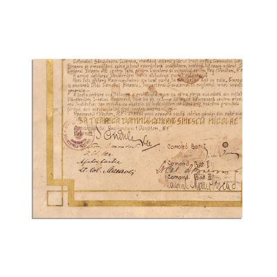 Diplomă de mulțumire trimisă Generalului Sinescu Nicolae, 1927