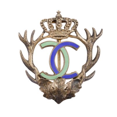 Insigna „Clubului Regal de Vânătoare”, model regele Carol al II-lea
