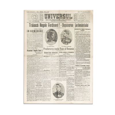 Publicația „Universul”, anul XXXII, nr. 269, 30 septembrie 1914 - depunerea jurământului regelui Ferdinand I