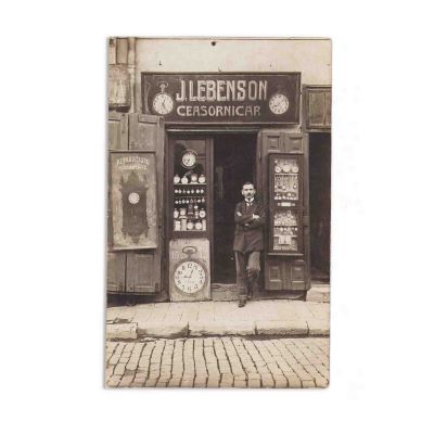 J. Lebenson, ceasornicar, fotografie tip carte poștală