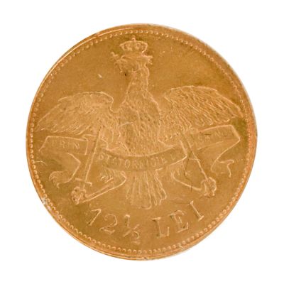 12 ½ lei 1906, monedă din aur, Carol I