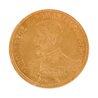 12 ½ lei 1906, monedă din aur, Carol I