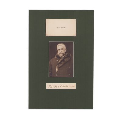 Ion I. C. Brătianu, fotografie tip carte poștală + carte de vizită + semnătură olografă