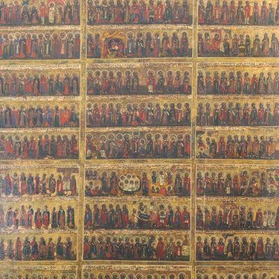 Icoană menolog pentru întregul an, atelier lipovenesc, mijlocul secolului al XIX-lea, începutul secolului XX, piesă rară