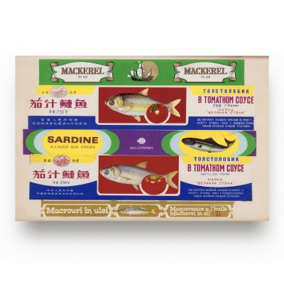 Colecție de etichete pentru diverse alimente 