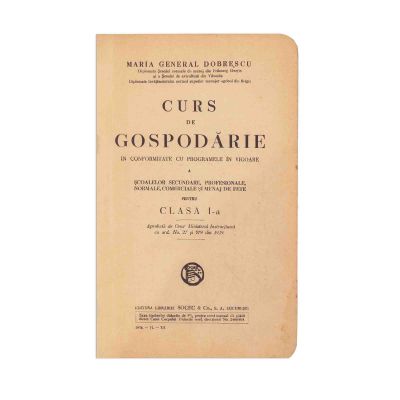 Maria General Dobrescu, Curs de gospodărie, 1934