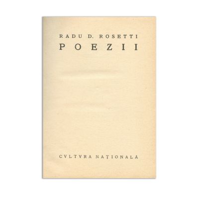 Radu D. Rosetti, Poezii, 1926, cu dedicație pentru Mihai Tican Rumano