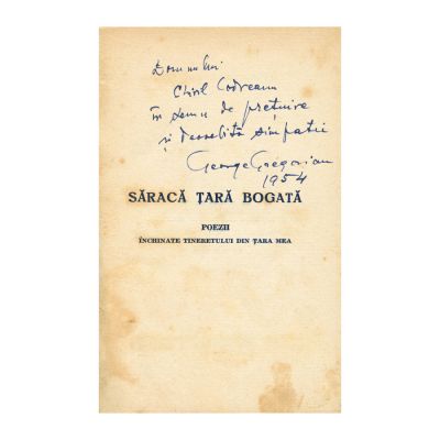 George Gregorian, Săracă țară bogată, cu dedicație, 4 volume colligate