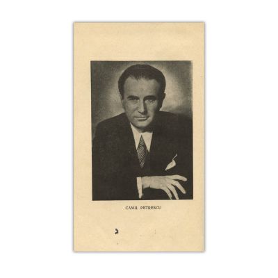 Camil Petrescu, Ultima noapte de dragoste, întâia noapte de război, 1955, cu dedicația autorului