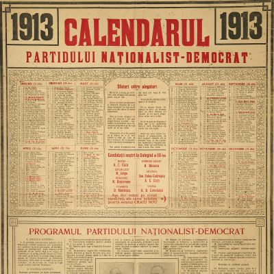 Calendarul Partidului Naționalist-Democrat pe anul 1913