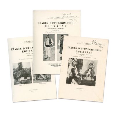 Tache Papahagi, Imagini de etnografie românească, 3 volume, cu semnătura olografă a autorului
