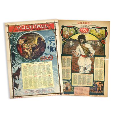 Calendarul „Vulturul” pe anii 1908 și 1909