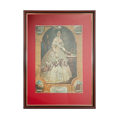Doamna Elena Cuza, cromolitografie de mari dimensiuni, 1909