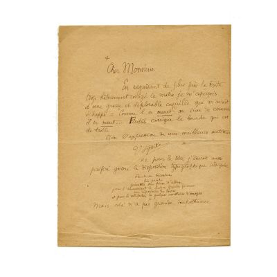 Vladimir Ghika, scrisoare olografă + fotografie de epocă + Les intermèdes de Talloires, exemplarul bon à tirer
