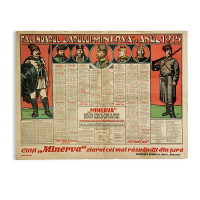 Calendarul ziarului „Minerva” pe anul 1915 - domnitori și regi