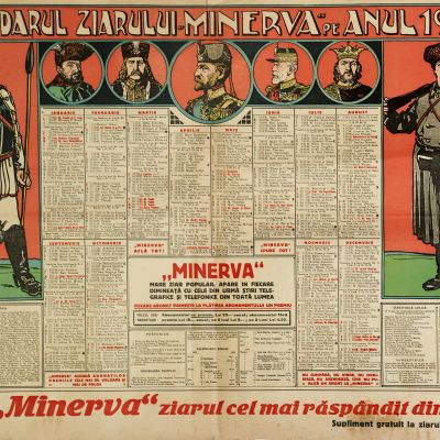 Calendarul ziarului „Minerva” pe anul 1915 - domnitori și regi