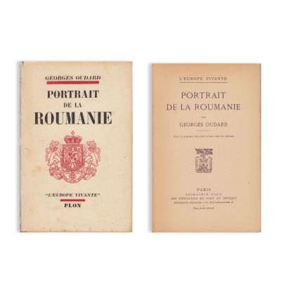 Georges Oudard, Portrait de la Roumanie, 1935, cu dedicație pentru Dumitru D. Roșca