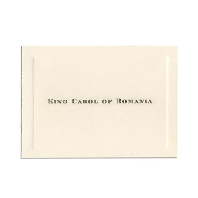 Carte de vizită, regele Carol al II-lea, cca. 1930-1940 
