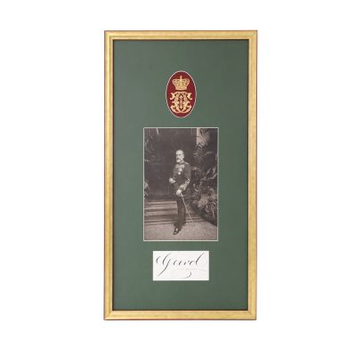 Regele Carol I, fotografie de epocă + semnătură olografă