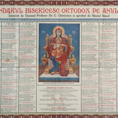 Calendarul Bisericesc Ortodox pe anul 1929