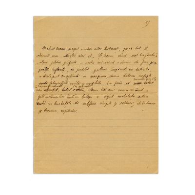 Mircea Eliade, Dialog despre necredință, două file manuscris