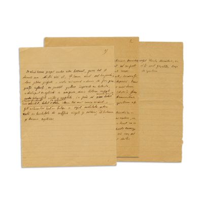 Mircea Eliade, Dialog despre necredință, două file manuscris