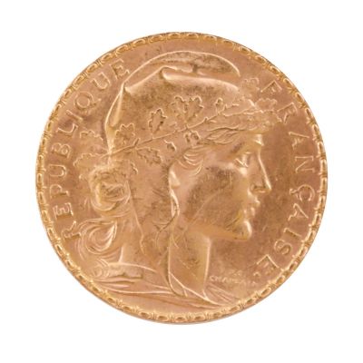 20 franci 1907, monedă din aur