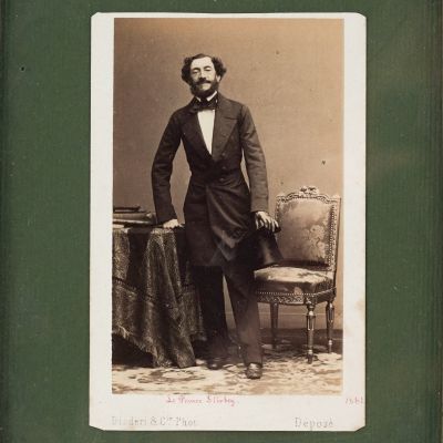 Prințul Barbu Dimitrie Știrbei, fotografie format carte-de-visite, 1861