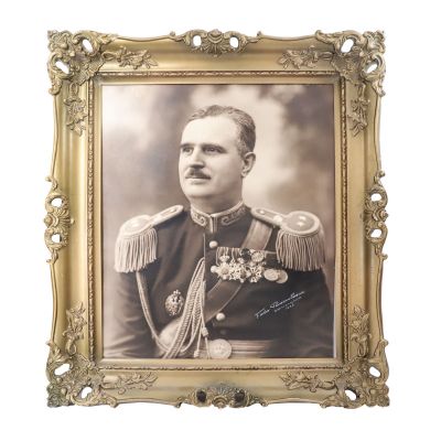 General Trincu Atanasie, fotografie de epocă de mari dimensiuni, atelier Foto Pasculescu, 1934