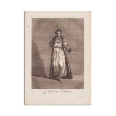 Jean Baptiste Vanmour, Gentilhomme Valaque, gravură în cupru, 1714 - piesă rară