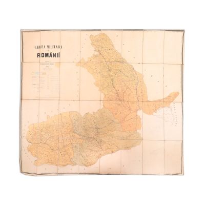 Harta Militară a României din anul 1875, foarte rară