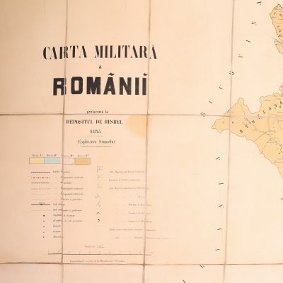 Harta Militară a României din anul 1875, foarte rară