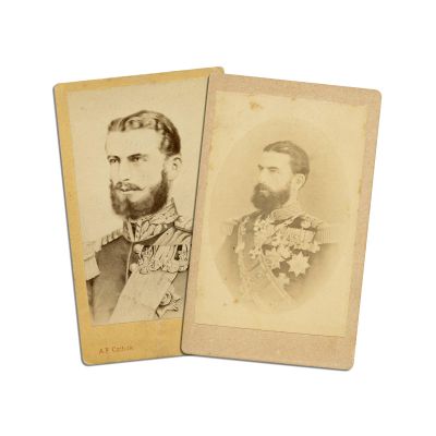 Domnitorul Carol I, două fotografii tip carte-de-visite