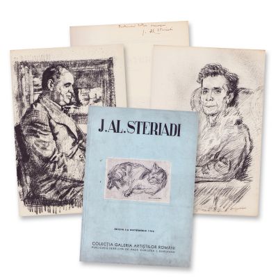 Jean Alexandru Steriadi, volum cu dedicație și două litografii semnate de autor 