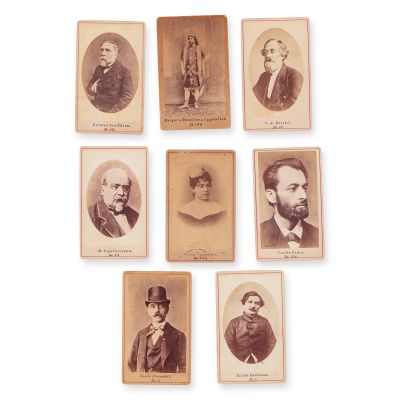 Personalități politice și culturale, 8 fotografii tip carte-de-visite, atelier Frații Șaraga