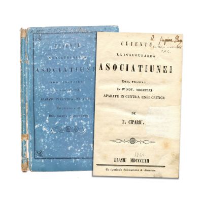 T. Cipariu, Cuvânt la inaugurarea Asociației, 1862, cu semnătura lui A. Papiu-Ilarian