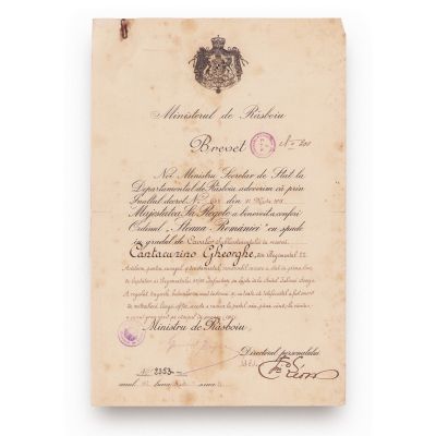 George Matei Cantacuzino, colecție de 8 brevete, 1892-1942