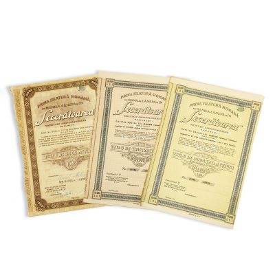 Societatea „Secerătoarea”, trei titluri în valoare de 10.000, 20.000 și 50.000 lei 