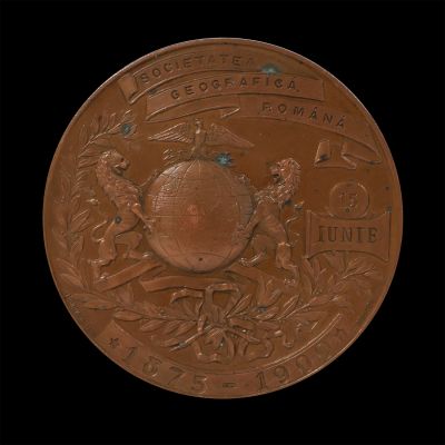 Medalie „Societatea Geografică Română”, 15 iulie 1875-1900, gravori Carniol Fiul și Radivon