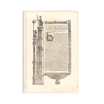 Harta modernă a Ungariei, Poloniei, Rusiei, Prusiei și Valahiei, editată de Lorenz Fries și Michael Villanovus, xilogravură, cca. 1535-1541