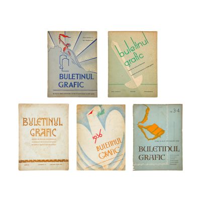 Publicația „Buletinul Grafic”, cinci numere, 1936 - 1938 
