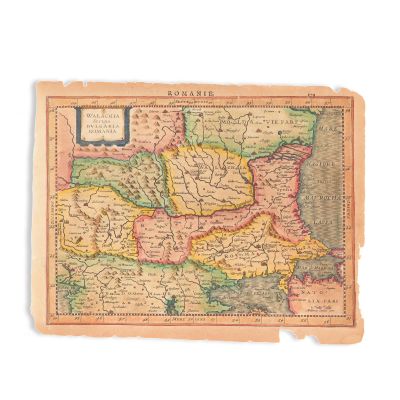 Walachia, Serbia, Bulgaria, Romania, hartă de Willem Janszoon Blaeu, 1645