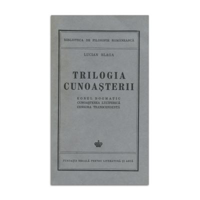 Lucian Blaga, Trilogia cunoașterii, 1943, exemplar bibliofil