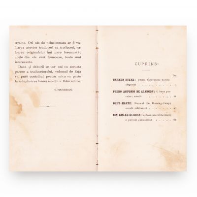 Patru novele, traducere de Titu Maiorescu, 1882