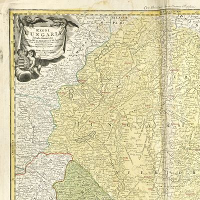 Harta Regatului Ungariei, Johann Baptist Homann, 1720