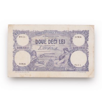 Bancnotă în valoare de 20 lei, 1929