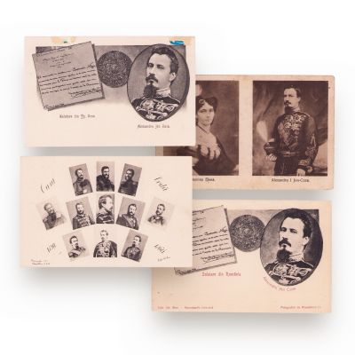 Alexandru Ioan Cuza, 4 cărți poștale fotografice, din colecția lui Silviu Dragomir